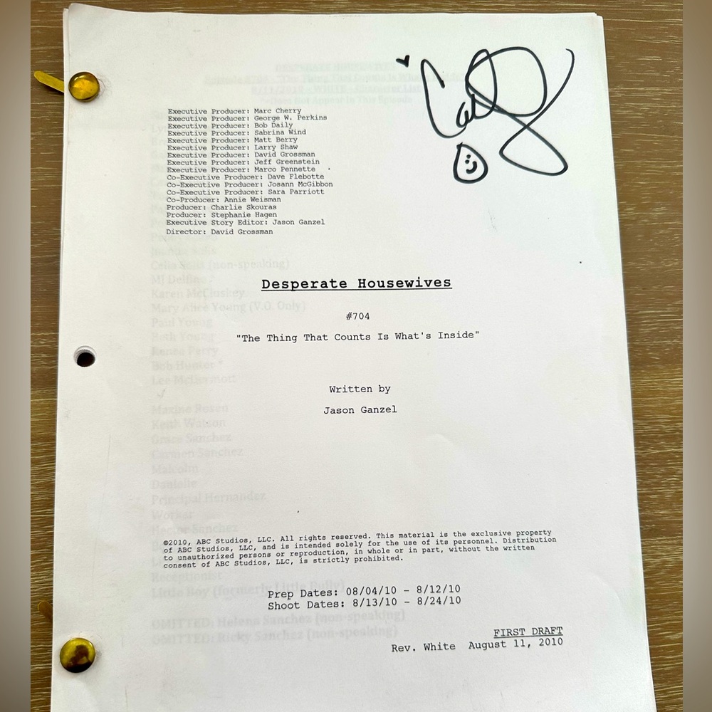 DESPERATE HOUSEWIVES script ep704